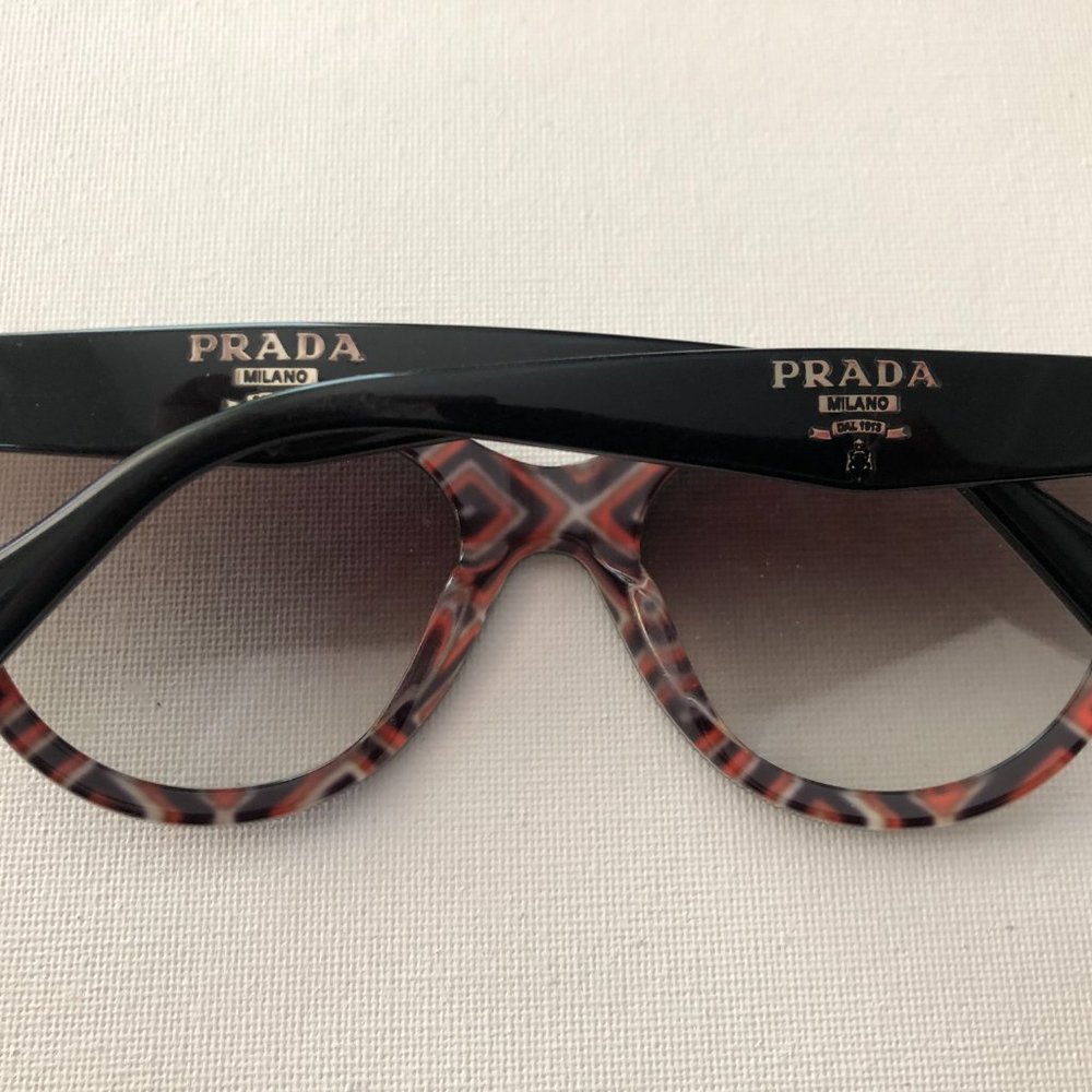 Prada Cat Eye Sunglasses with Ikat Detail
